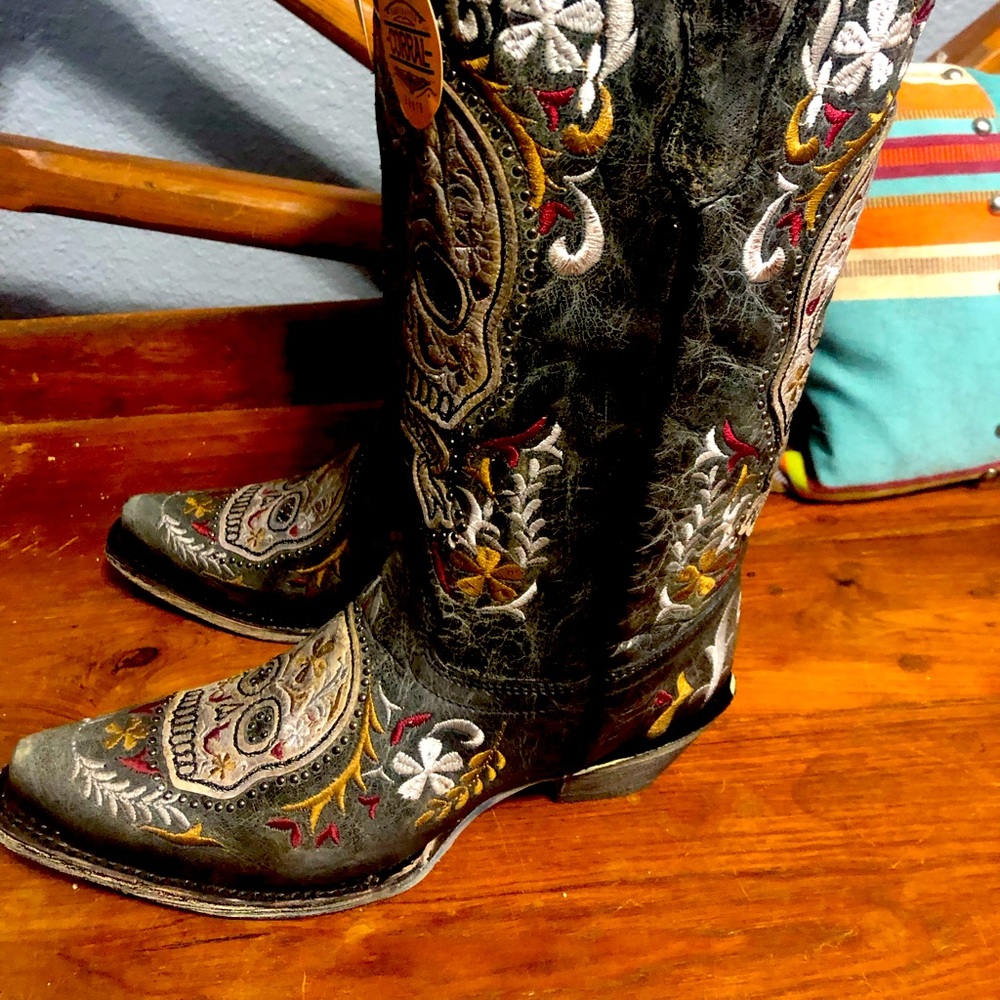 Corrall Brand Sugar Skull Ladies Western/Cowboy Boots